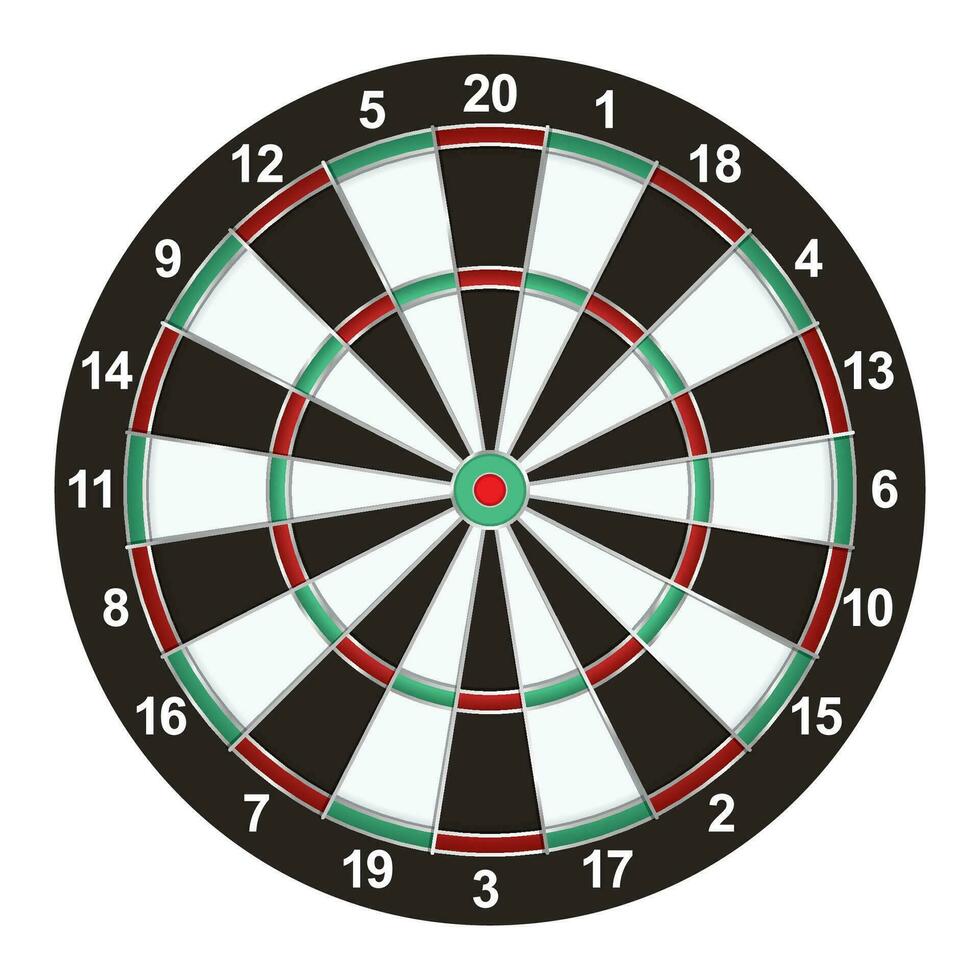 Realistic Dart Board Illustration vector