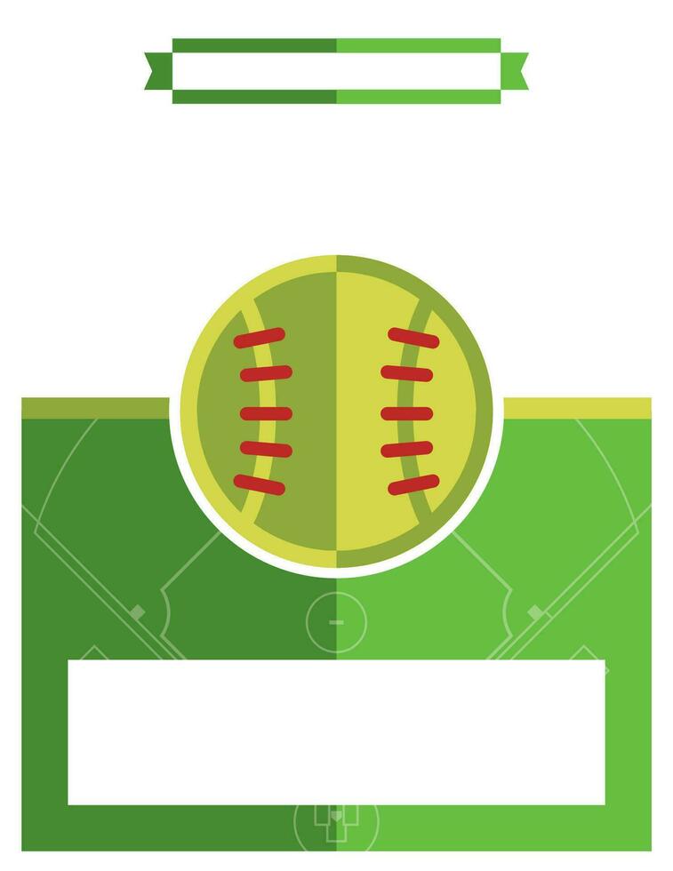 Softball Game Flyer Illustration vector