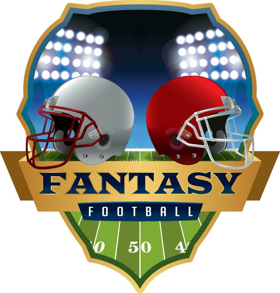 American Fantasy Football Emblem Illustration vector