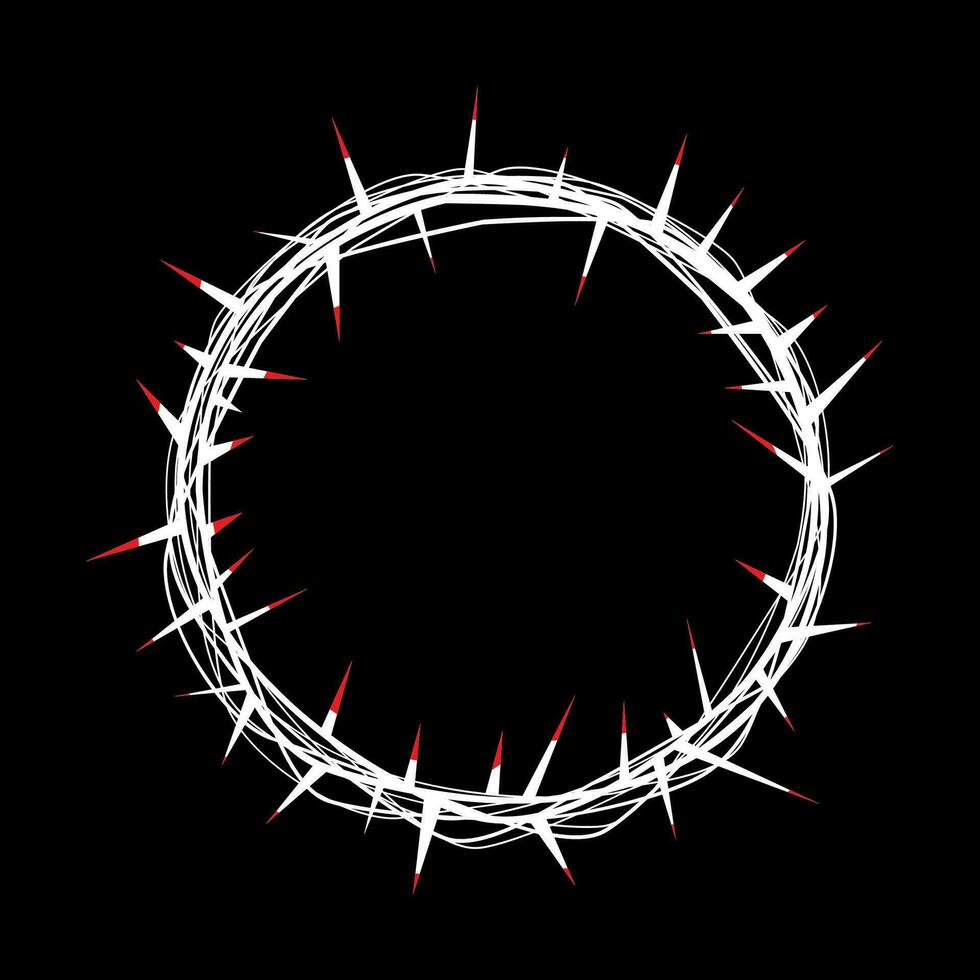 Crown of Thorns with Red Blood of Christ Illustration vector