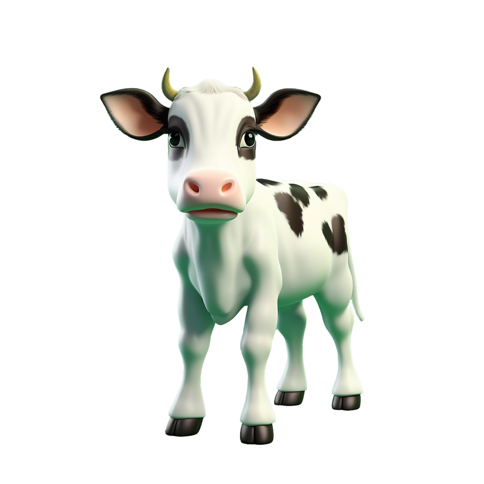 AI generated Cow png isolated on transparent background