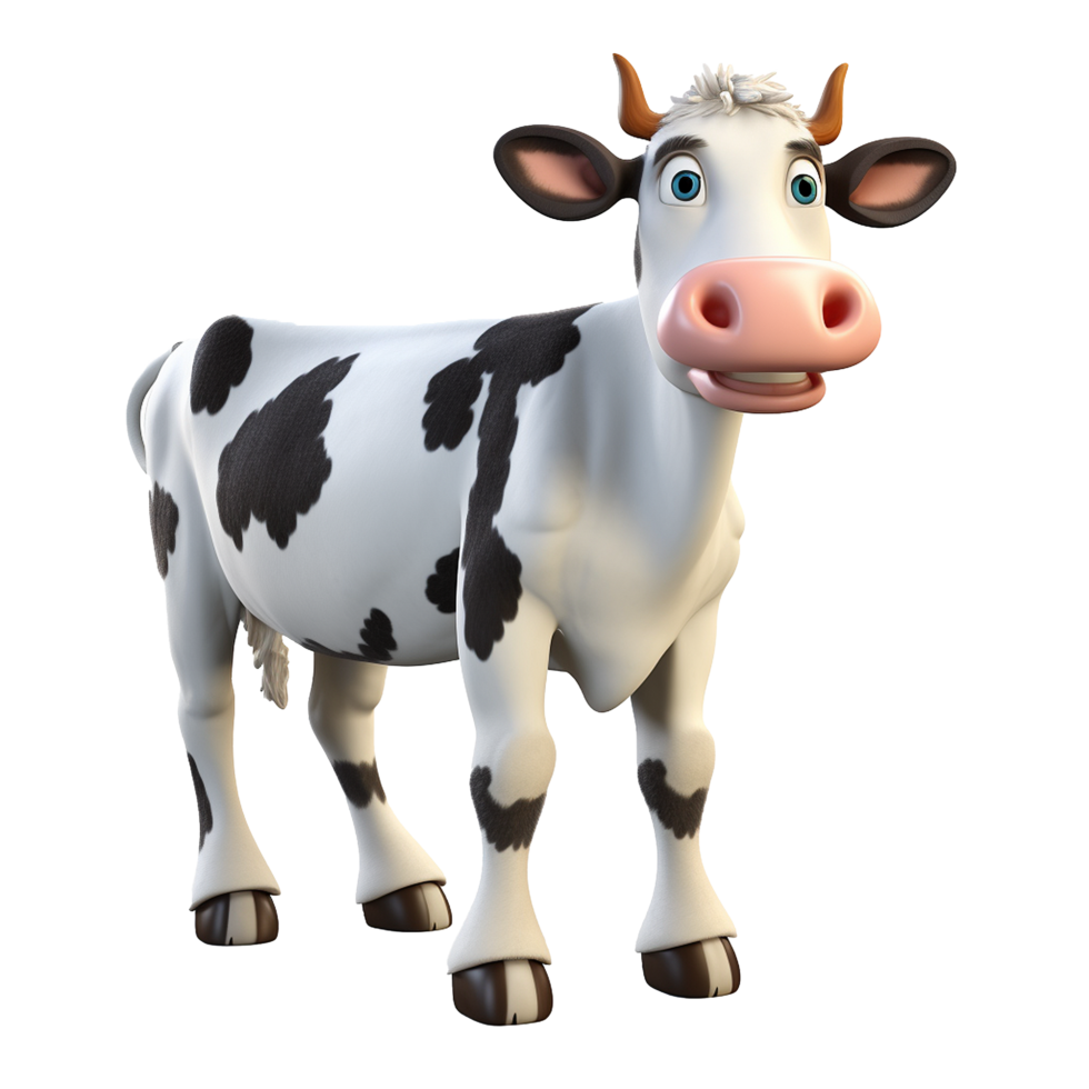 AI generated Cow png isolated on transparent background