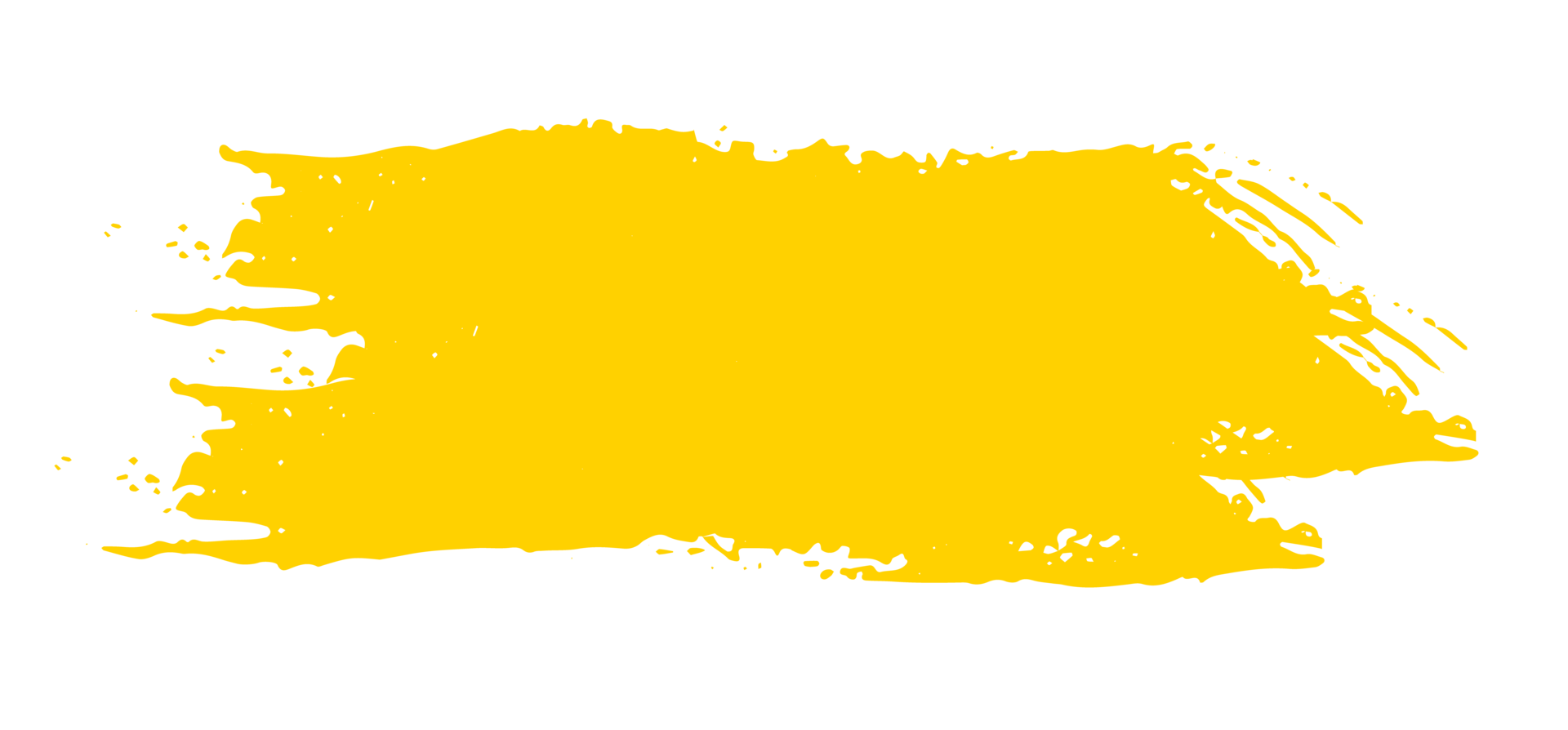 Hand drawn yellow color ink paint brush strokes isolated text design quote or text information. Graphic elements painted for text information, ads, offer, big, splatter stains, paintbrush, overlay. png