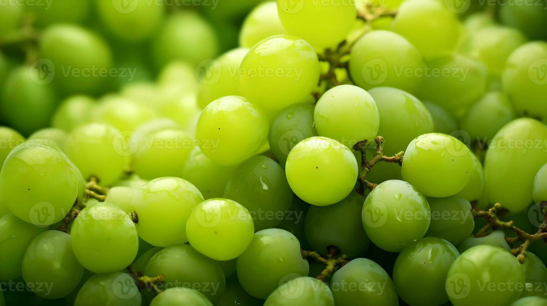 AI generated Lots of grapes with leaves. Berries background. High quality. AI Generative photo