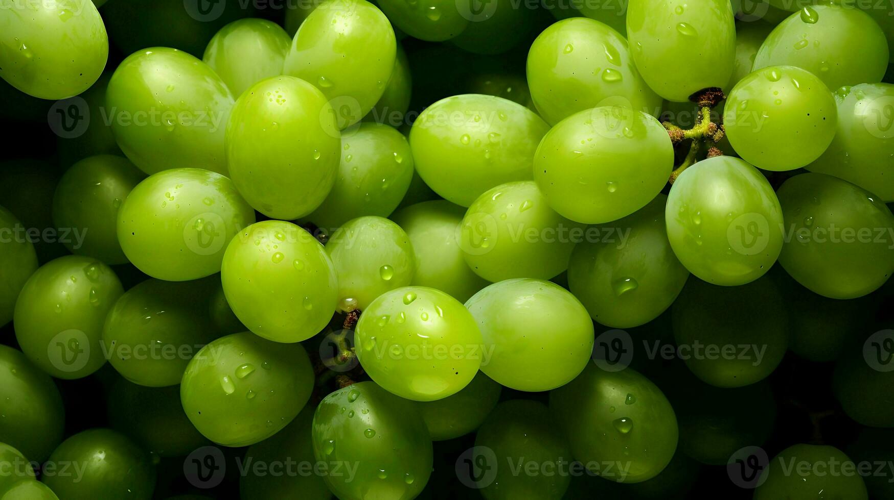 AI generated Lots of grapes with leaves. Berries background. High quality. AI Generative photo