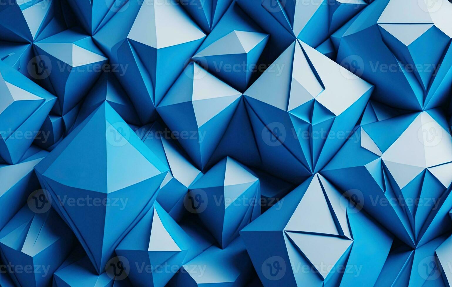 AI generated Blue geometric pattern. Generative AI photo