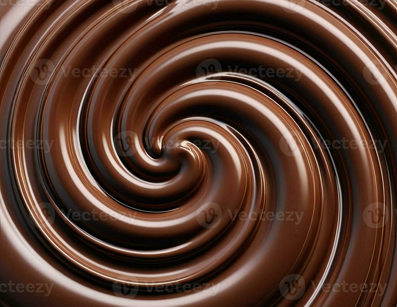 AI generated Melted chocolate swirl background. Generative AI photo