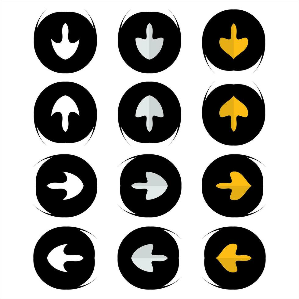 Set of arrow icons. Vector illustration Free Vector