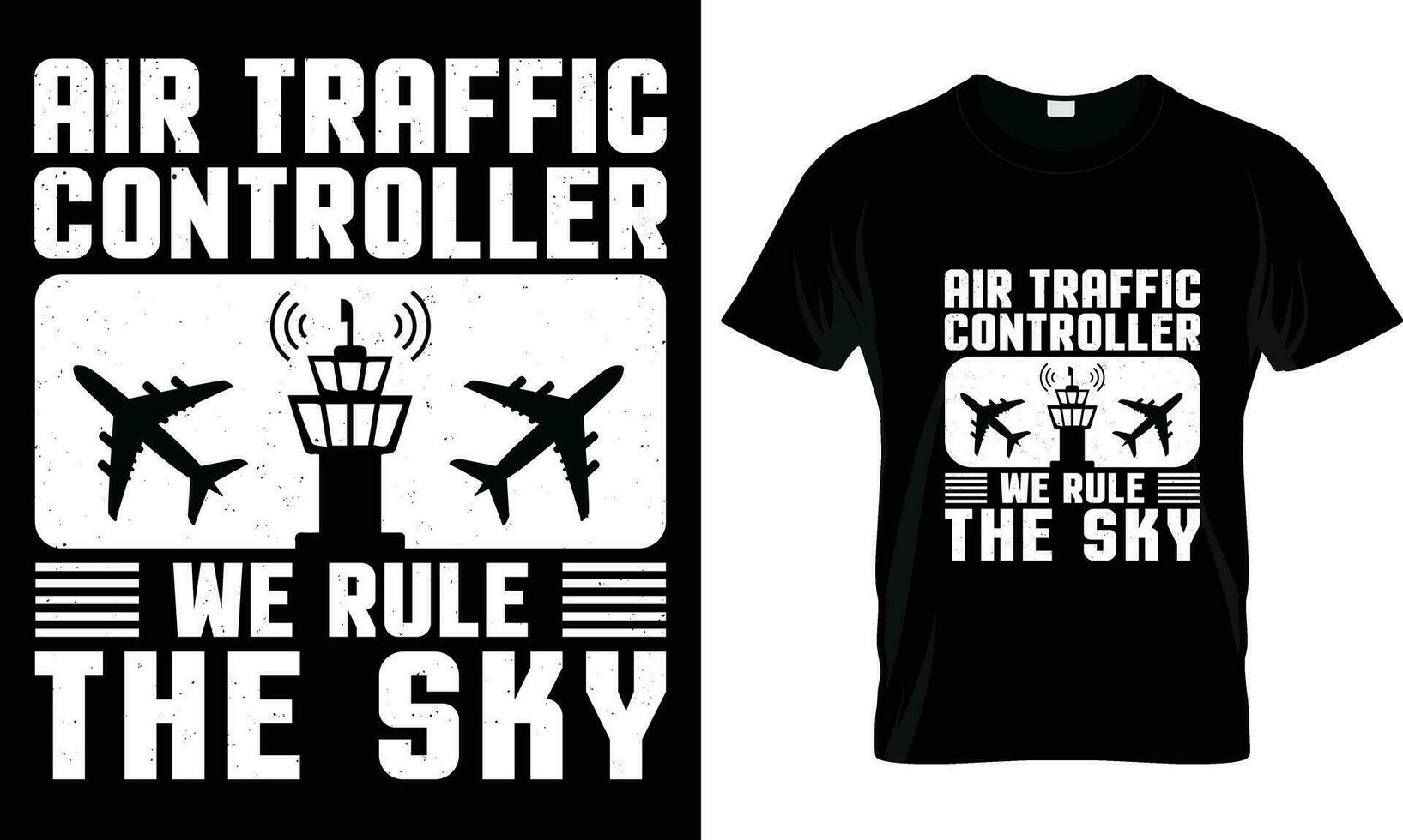 Air traffic controller t-shirt design graphic. 35980583