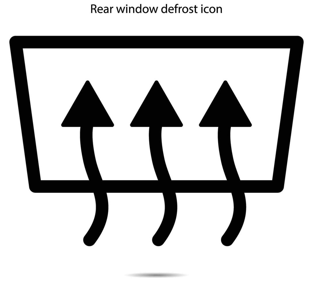 Rear window defrost icon vector