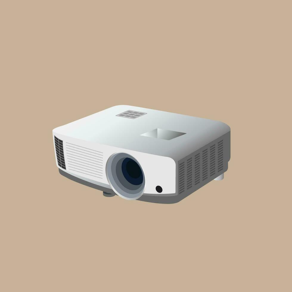 Projector device for meeting and multimedia illustration vector