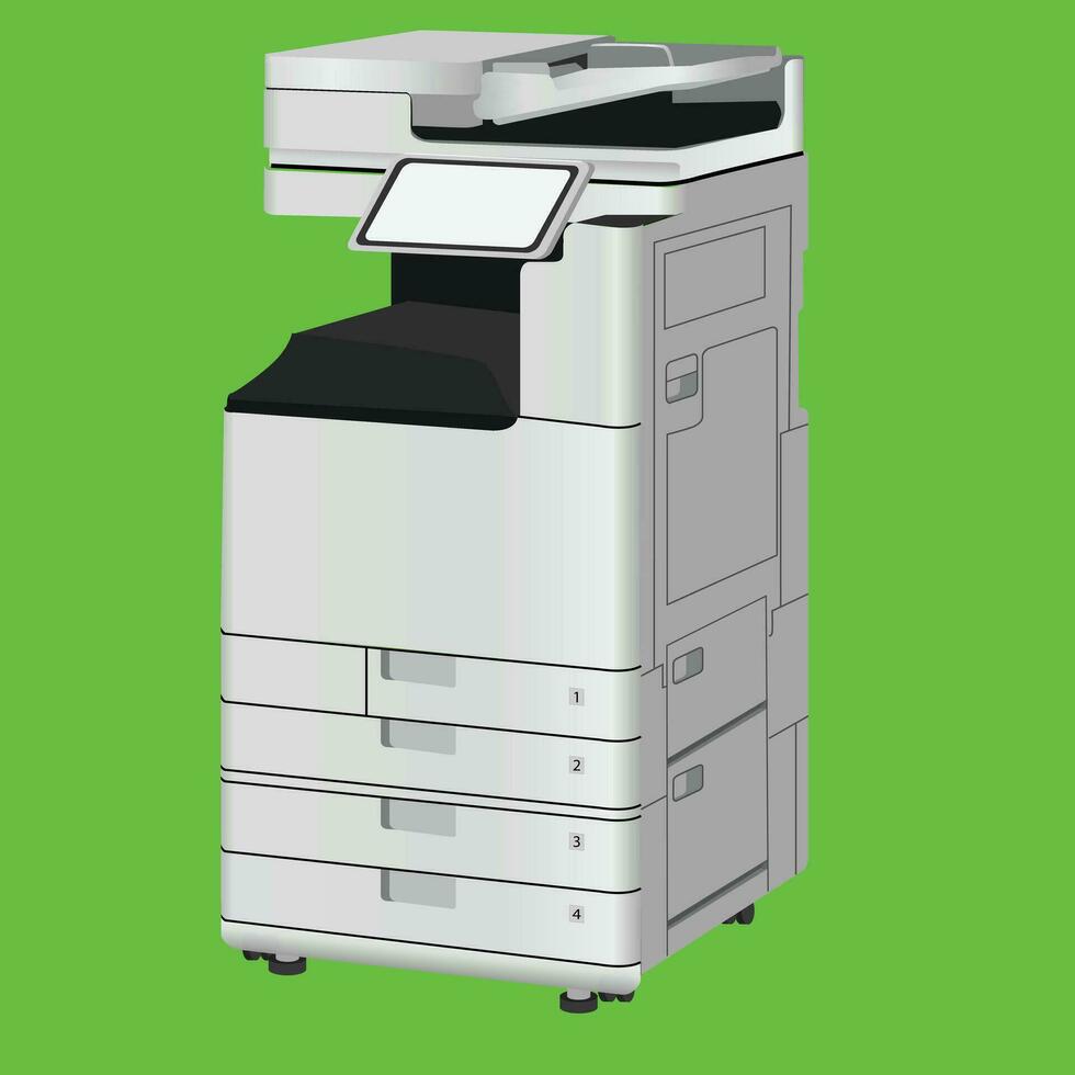 Photocopy machine isolated illustration vector