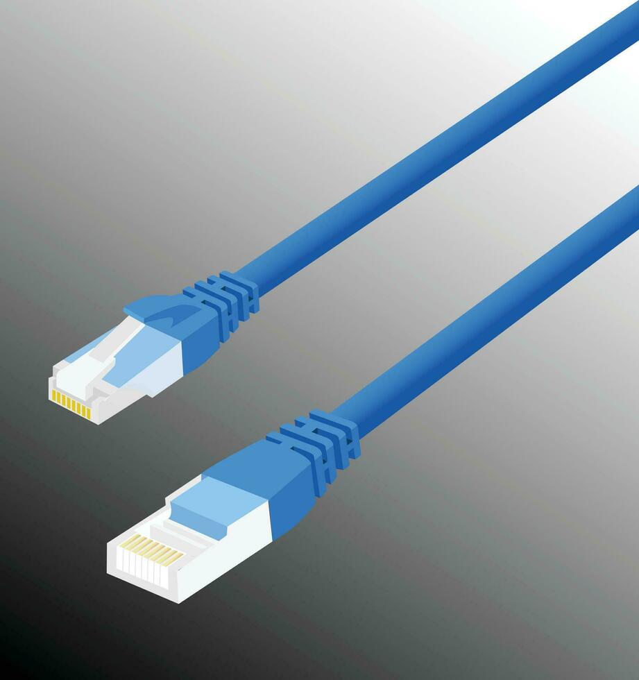 RJ45 cat6 for internet connection illustration vector