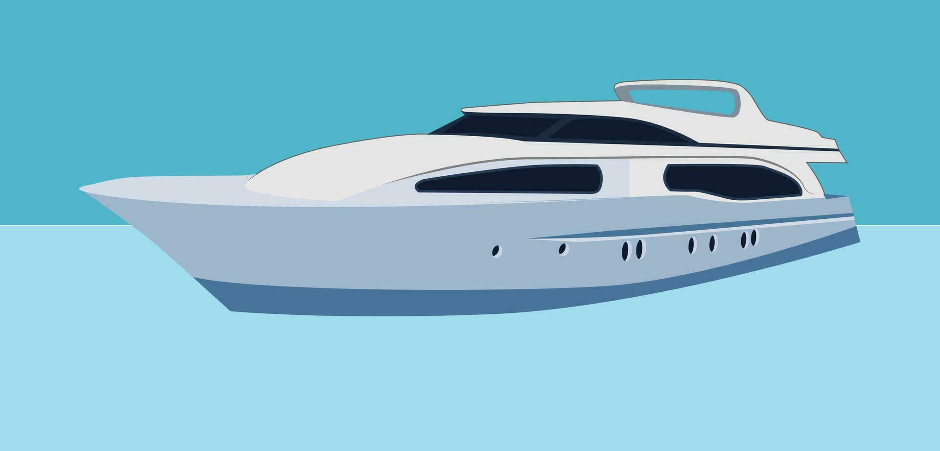 yacht isolated on sea background vector