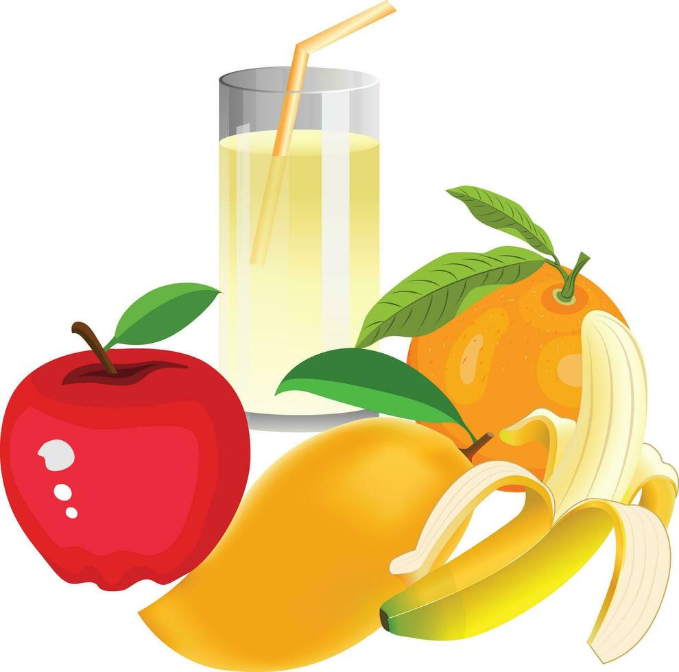 Fruta jugo ilustración vector