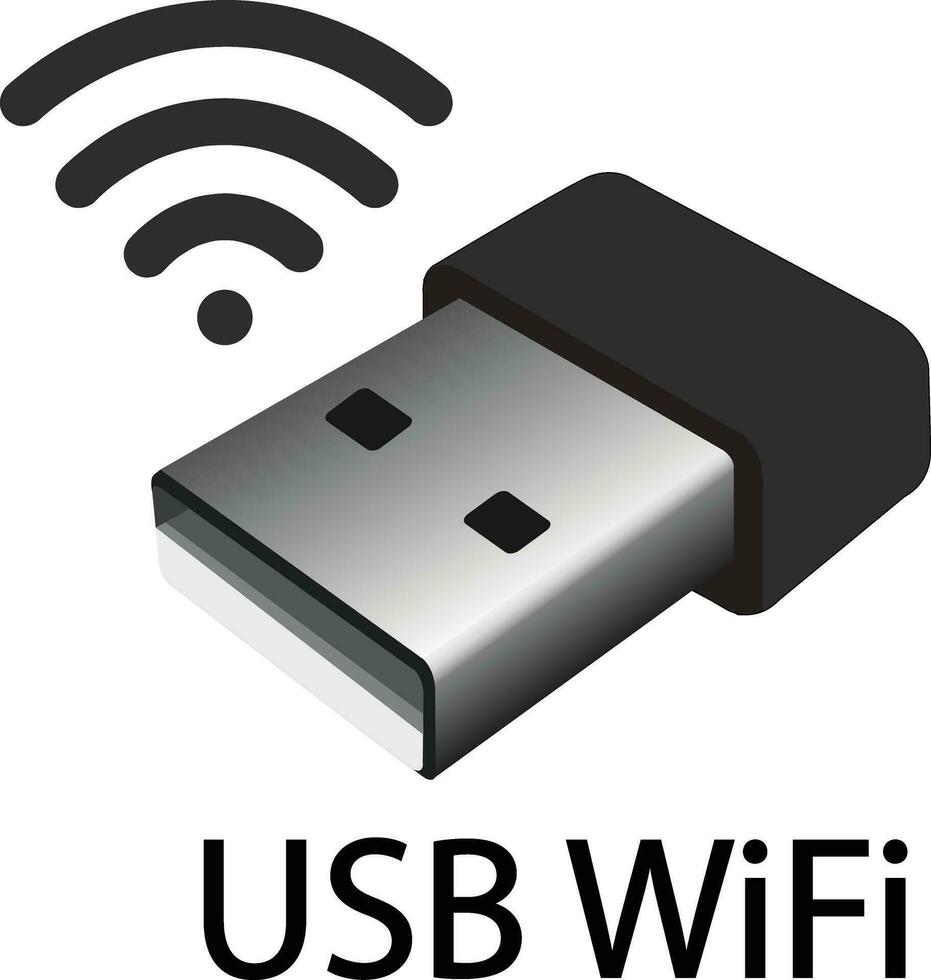 inalámbrico USB Wifi adaptador para ordenador personal vector