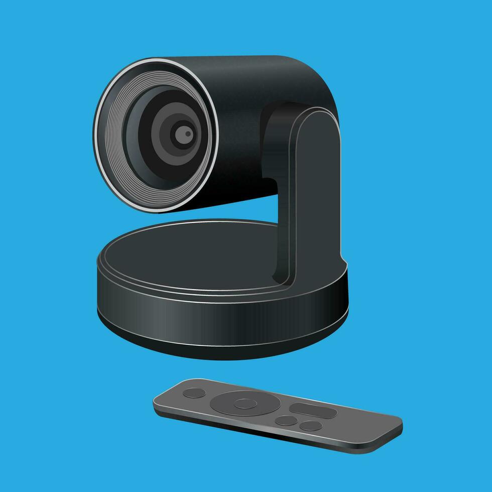 Video conferencing camera device with 4K illustration vector