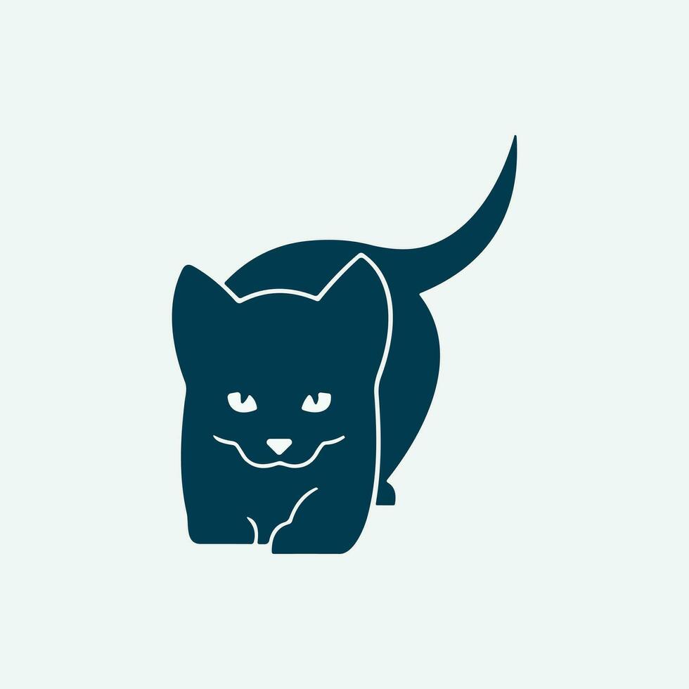 Portrait of a surprised cat Scottish Straight vector