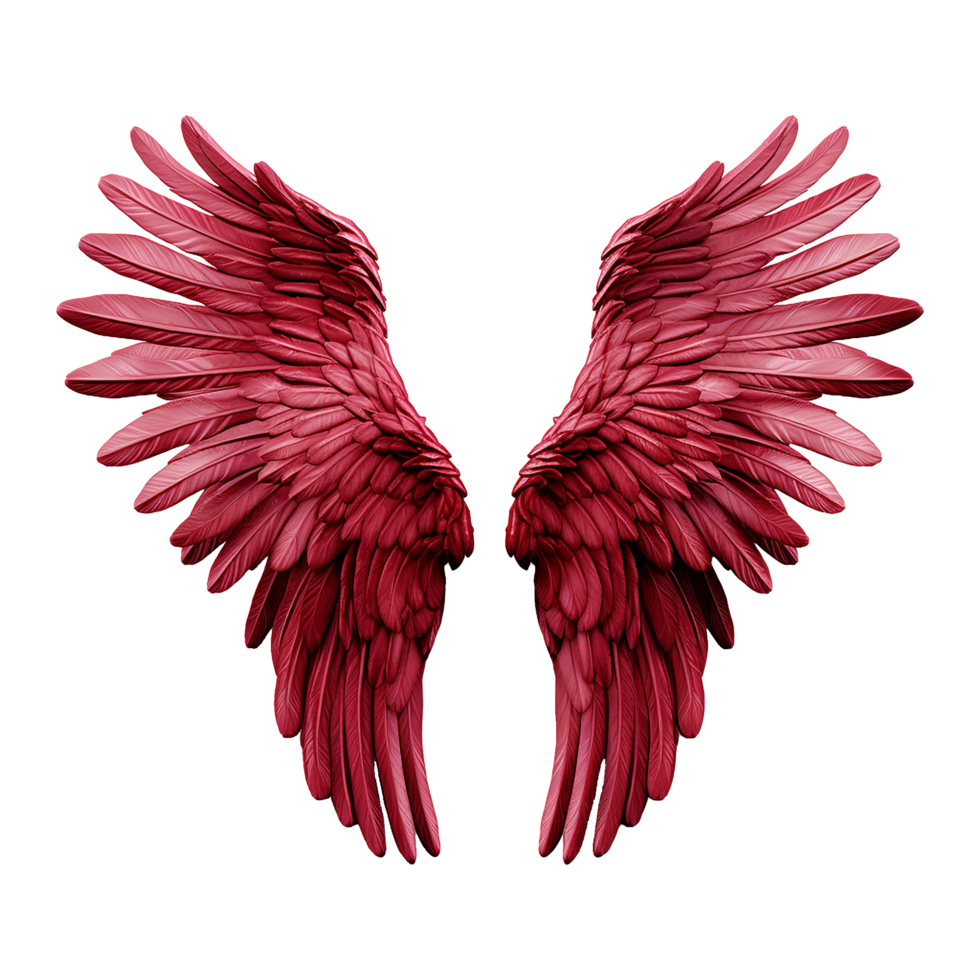AI generated Angel wings ornament isolated on a transparent background png