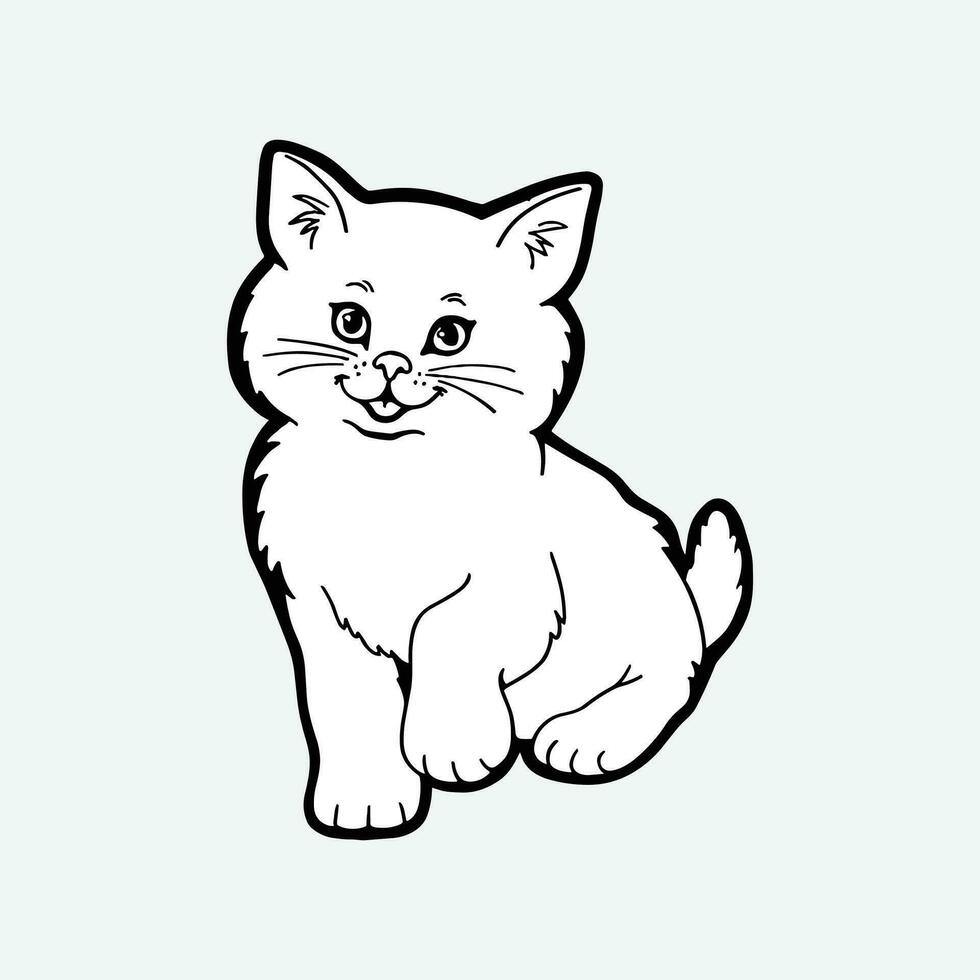 Portrait of a surprised cat Scottish Straight vector