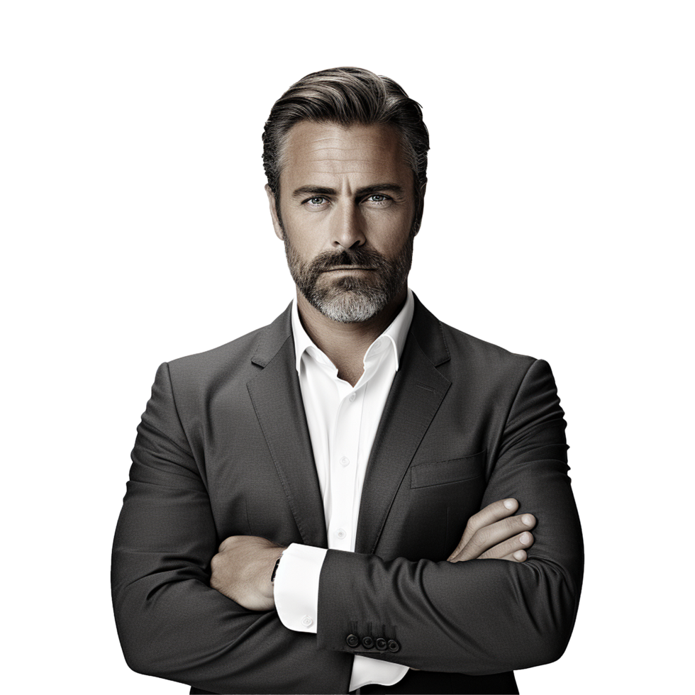 AI generated Young Businessman isolated on transparent background png