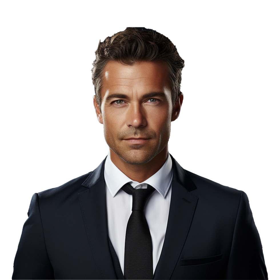 AI generated Young Businessman isolated on transparent background png