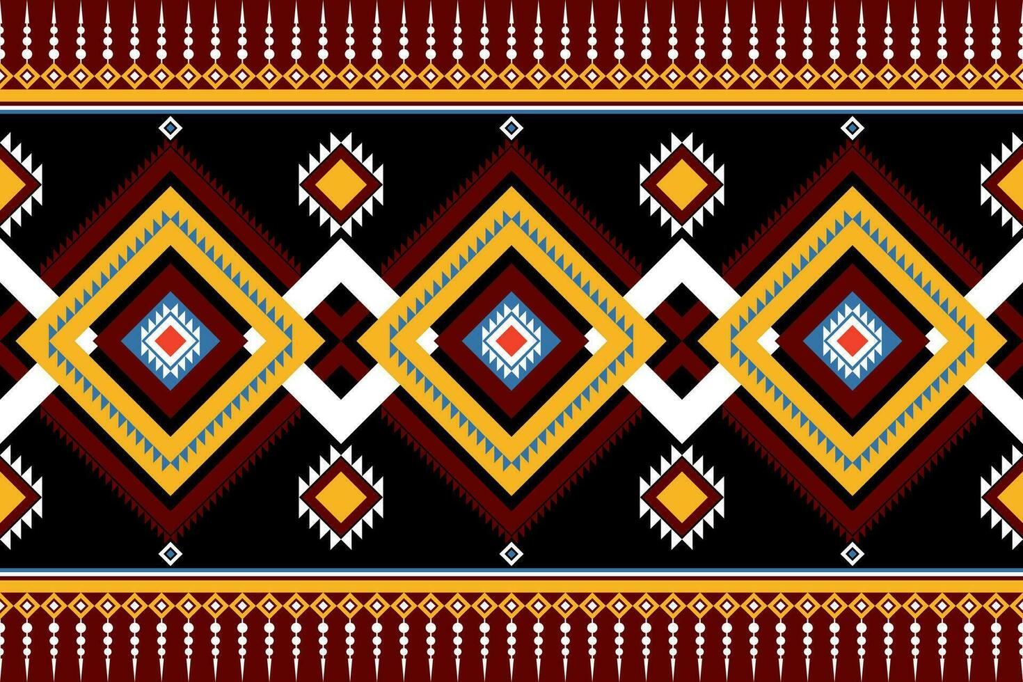 Geometric seamless ethnic pattern. Geometric ethnic pattern can be used in fabric design for clothes, decorative paper, wrapping, textile, embroidery, illustration, vector, carpet vector