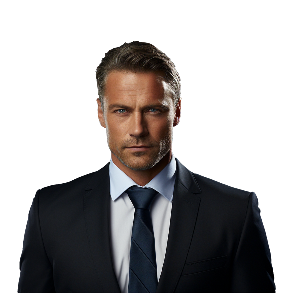 AI generated Young Businessman isolated on transparent background png