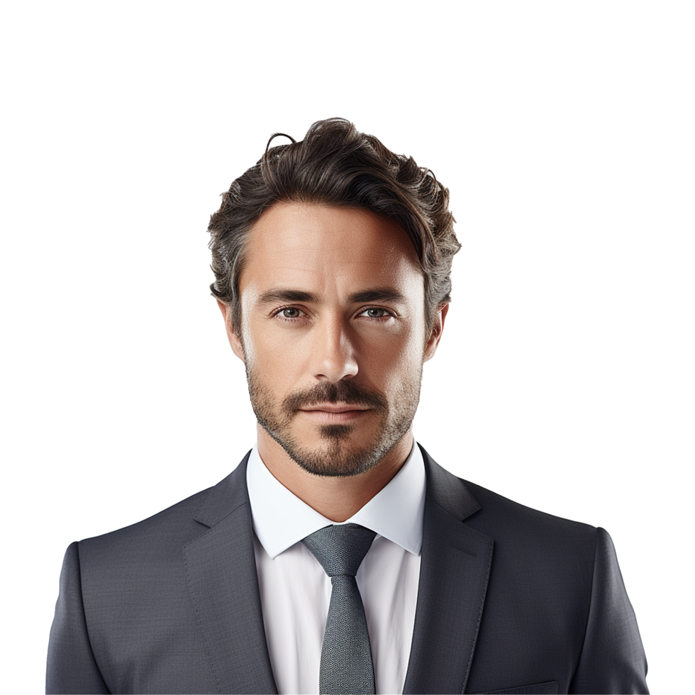 AI generated Young Businessman isolated on transparent background png