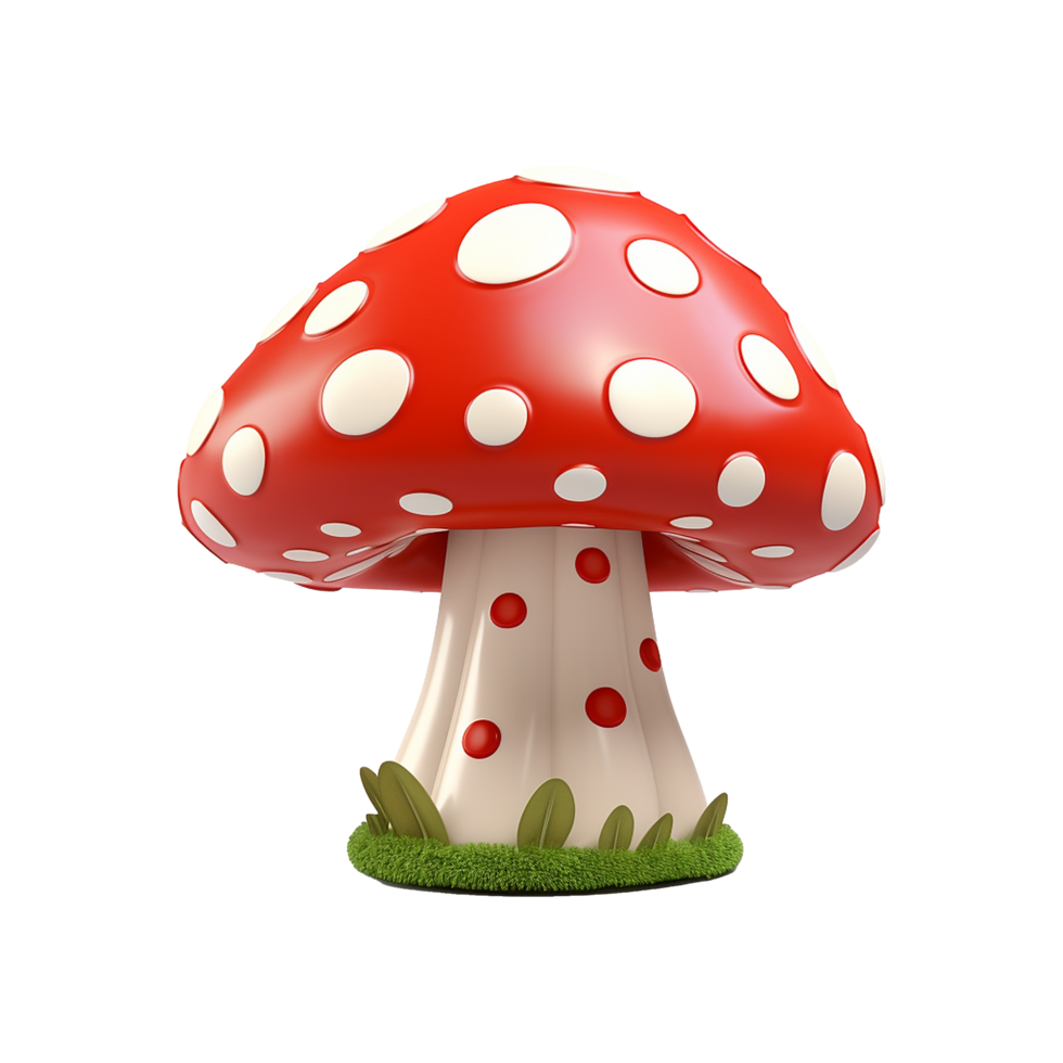 AI generated Mushrooms png isolated on transparent background