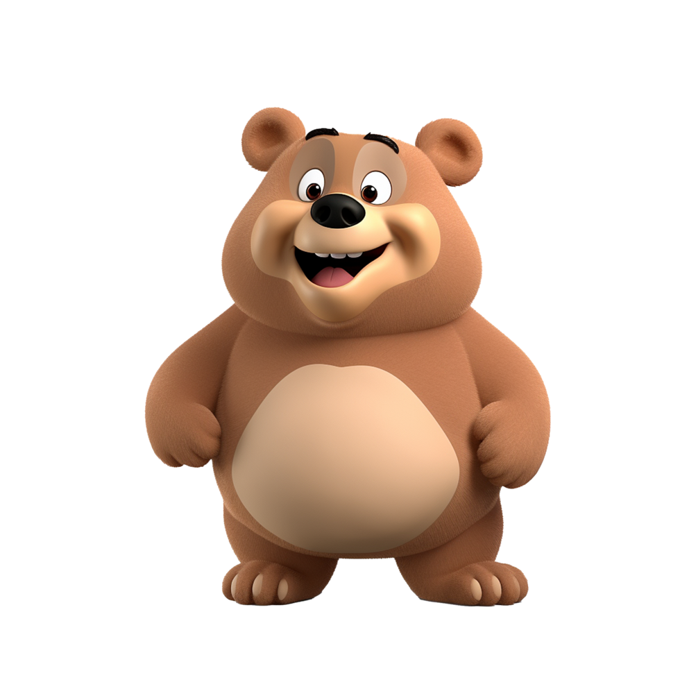 AI generated Bear png isolated on transparent background