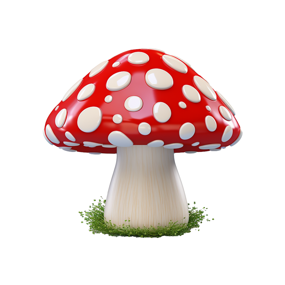 AI generated Mushrooms png isolated on transparent background