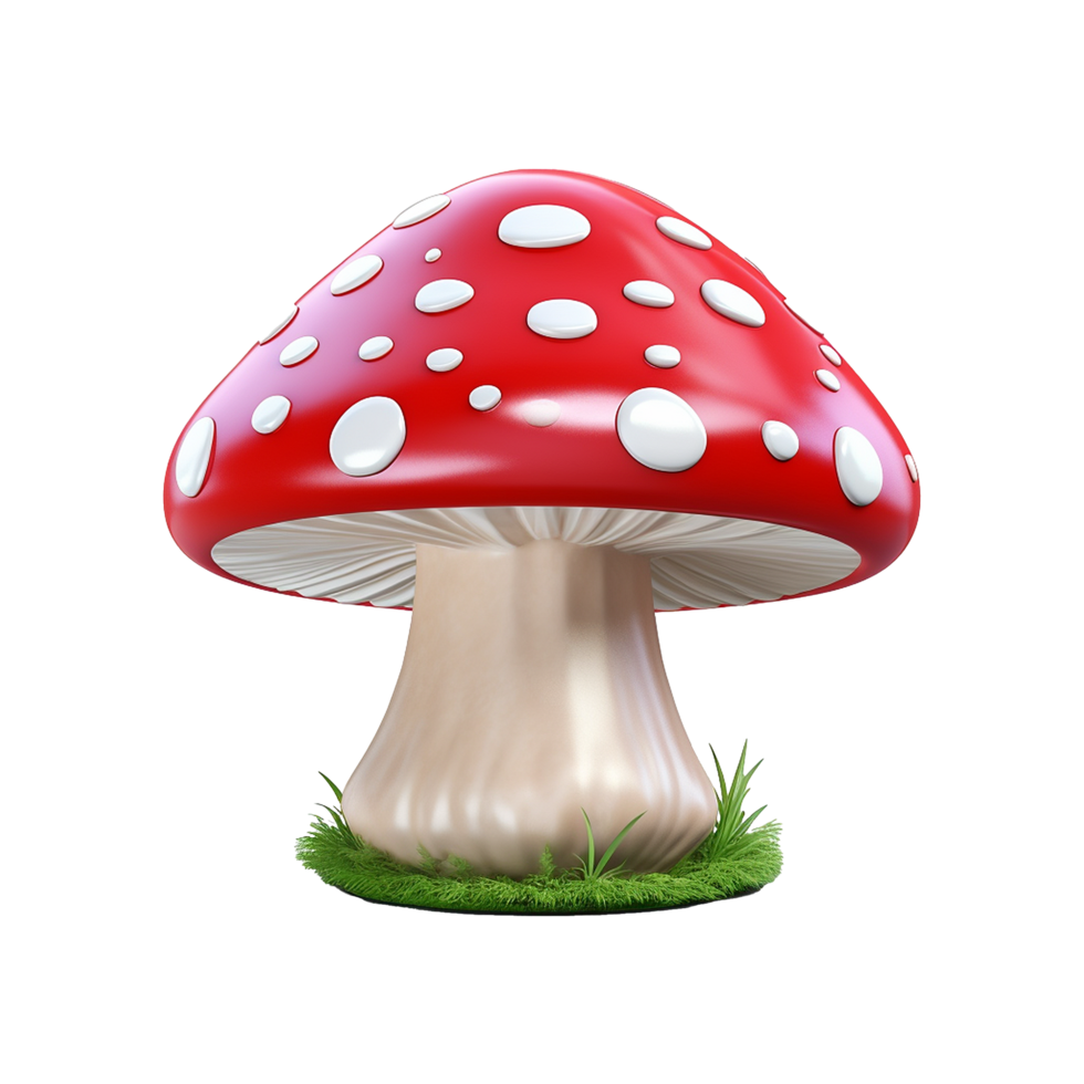 AI generated Mushrooms png isolated on transparent background