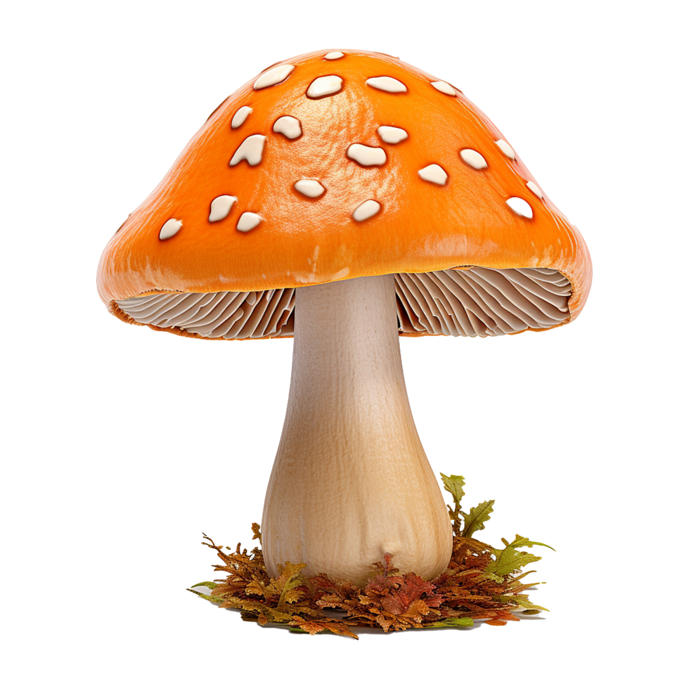 AI generated Mushrooms png isolated on transparent background