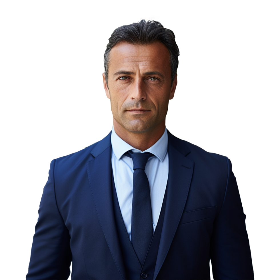 AI generated Young Businessman isolated on transparent background png