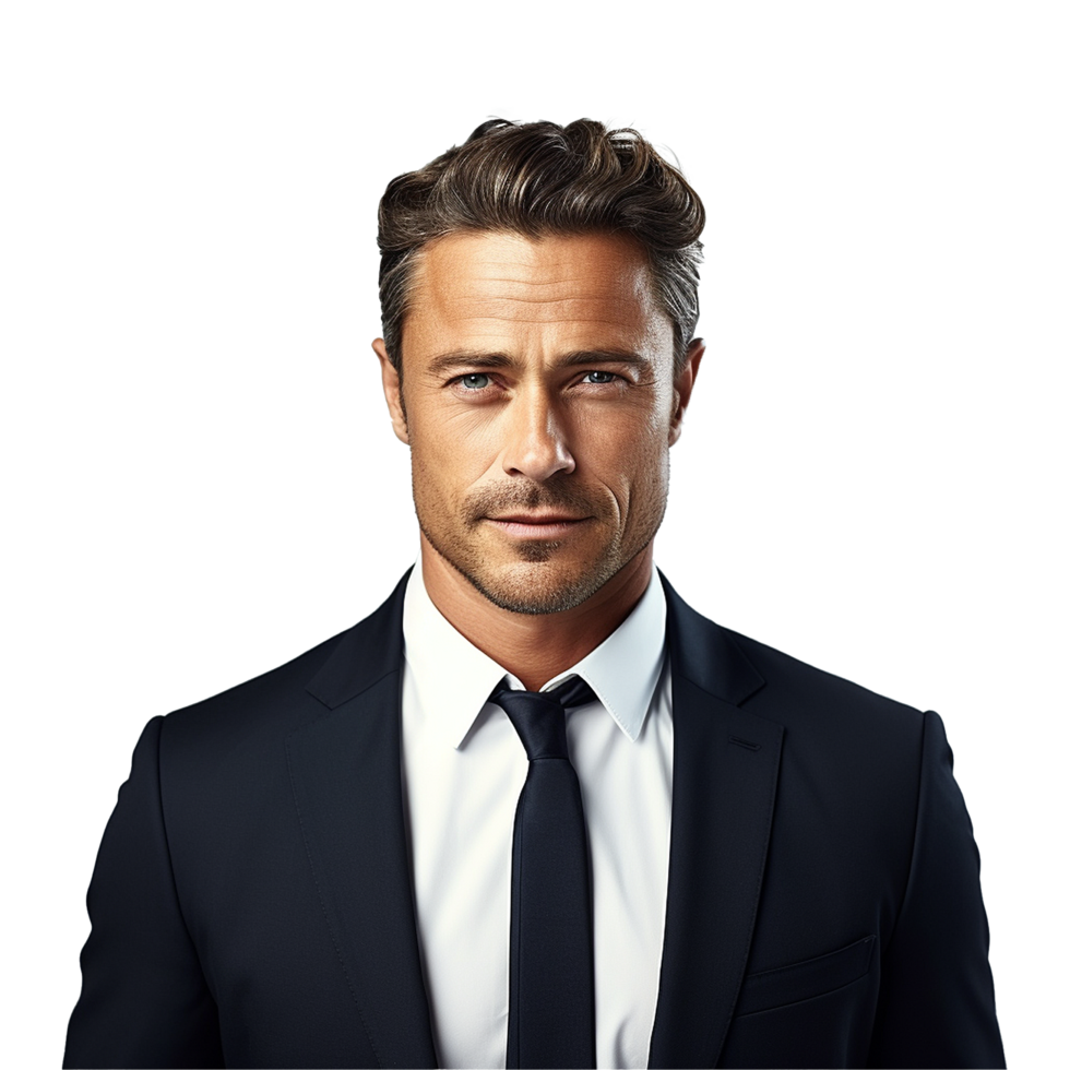 AI generated Young Businessman isolated on transparent background png