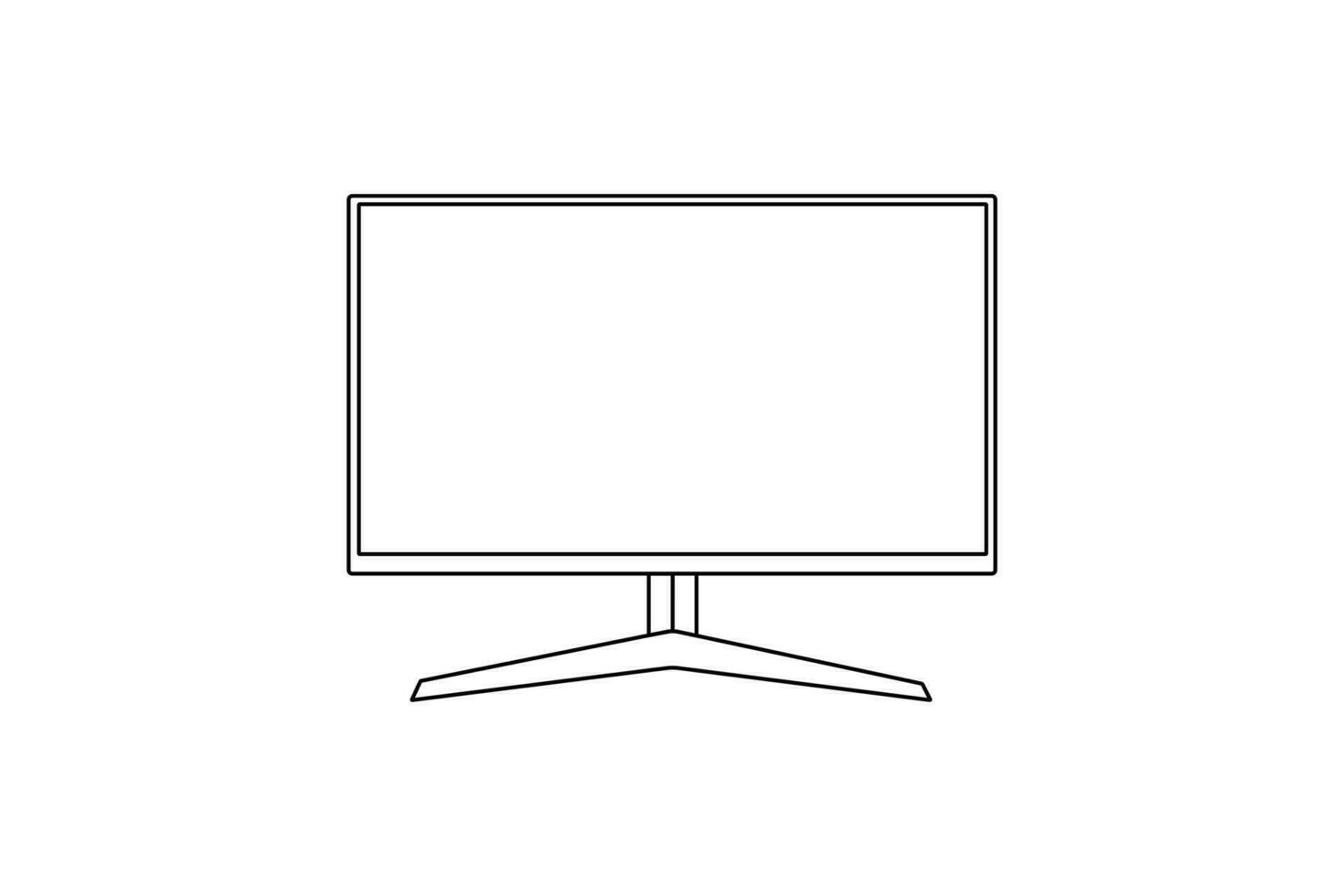 Modern computer Monitor vector illustration Modern computer Monitor vector illustration