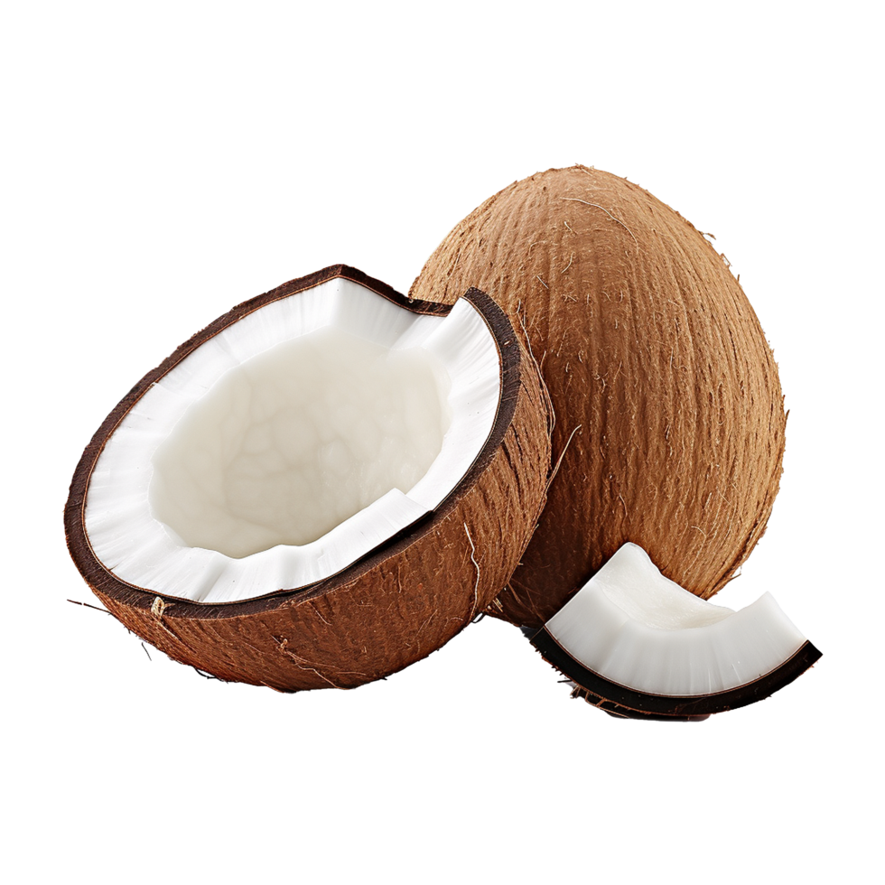 ai generato scrosciante Noce di cocco succo png isolato su trasparente sfondo