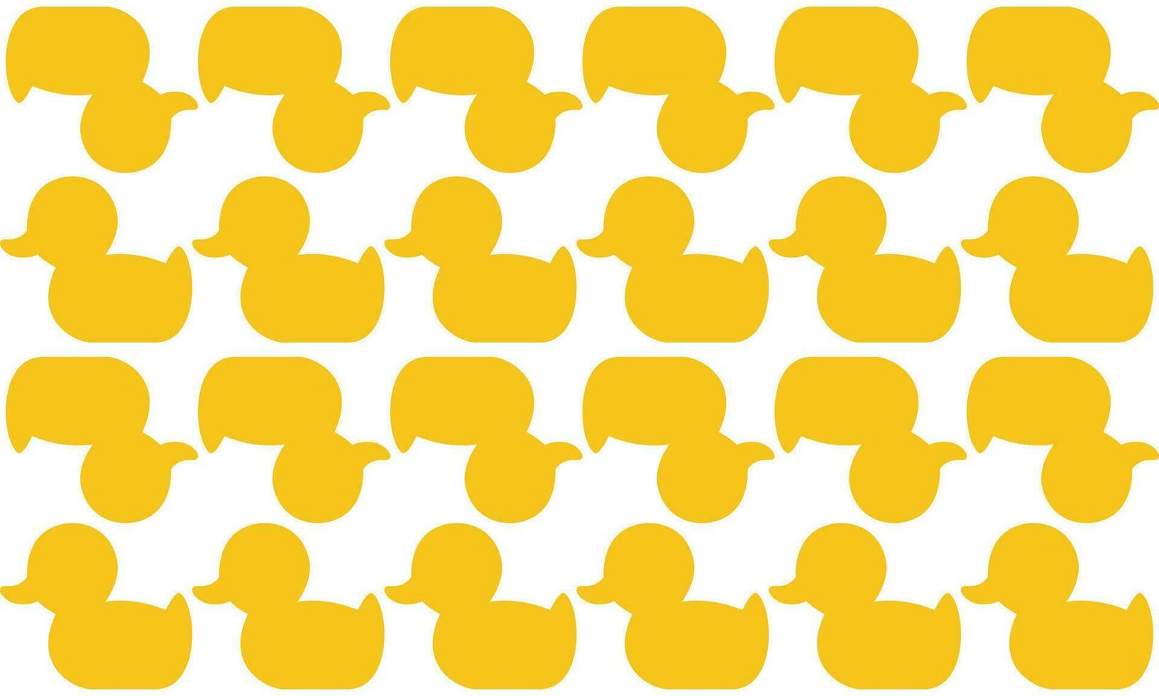 Continuous seamless pattern rubber duck outline. Vector illustration