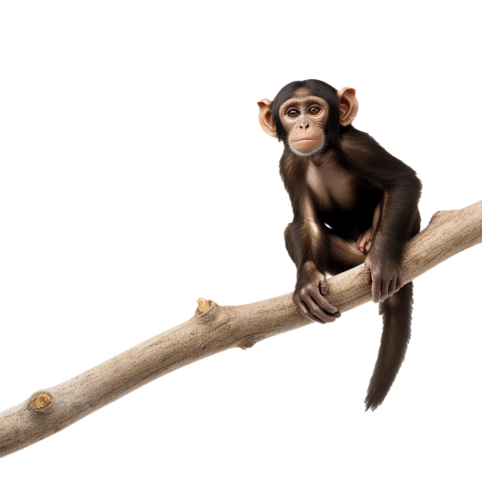 AI generated Monkey png isolated on transparent background