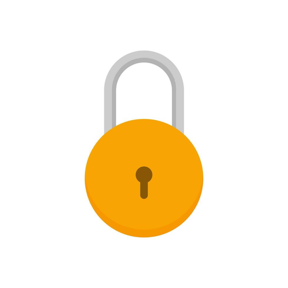 padlock symbol vector illustration design, safety and security protection on white background