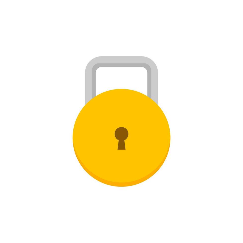 padlock symbol vector illustration design, safety and security protection on white background