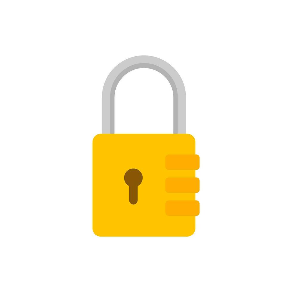 padlock symbol vector illustration design, safety and security protection on white background