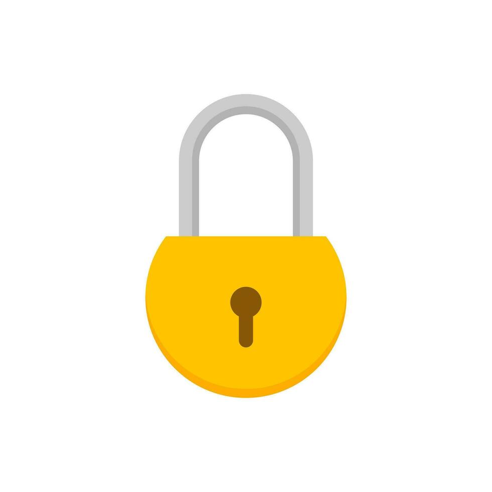 padlock symbol vector illustration design, safety and security protection on white background