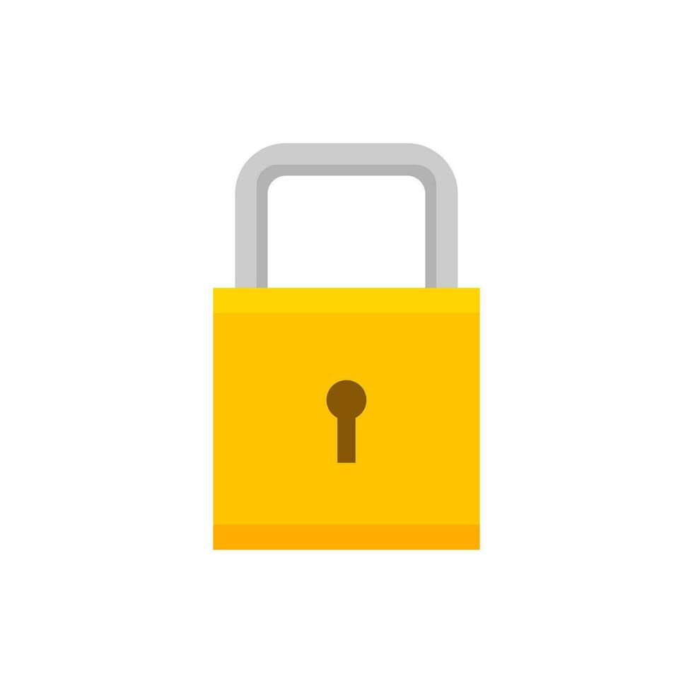 padlock symbol vector illustration design, safety and security protection on white background