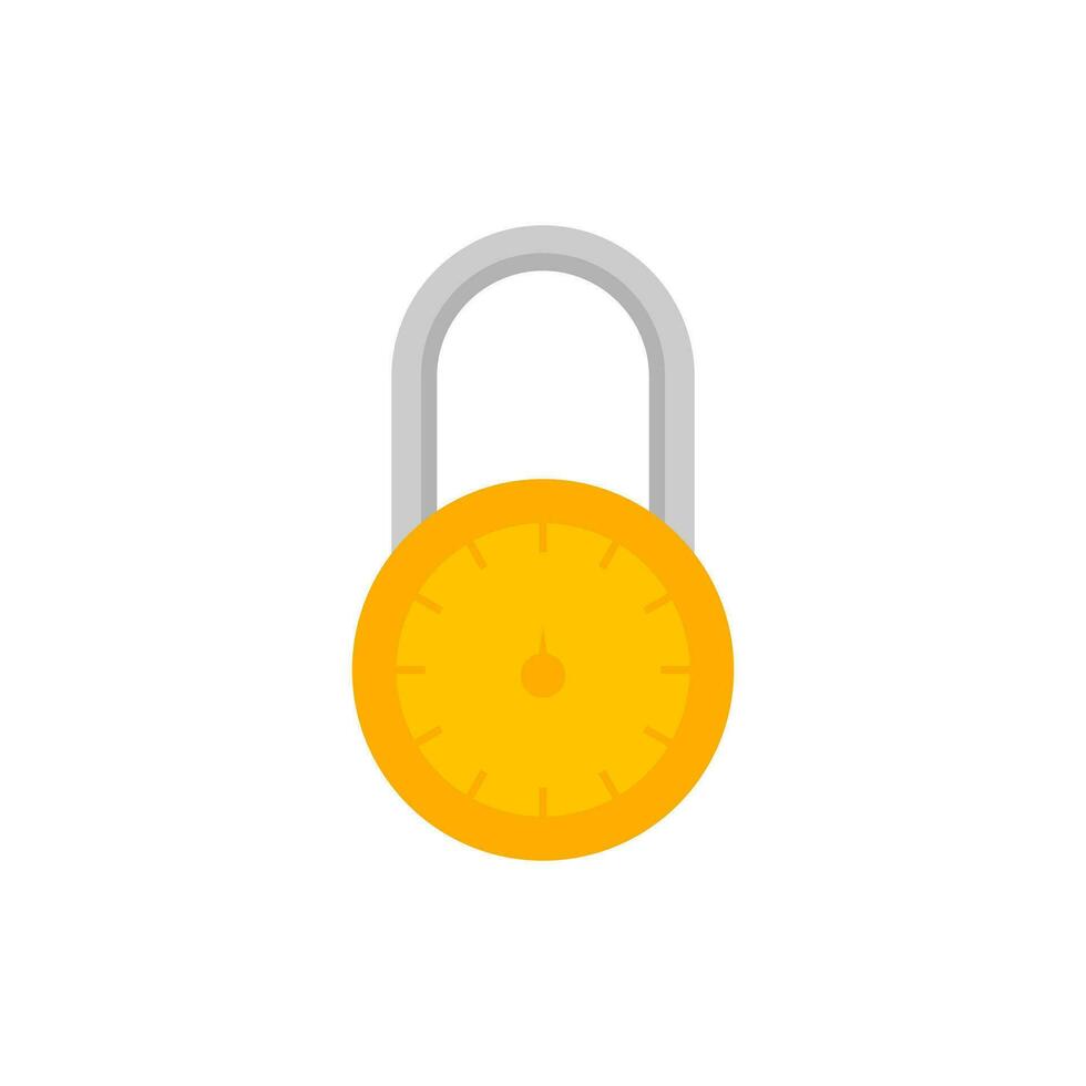 padlock symbol vector illustration design, safety and security protection on white background