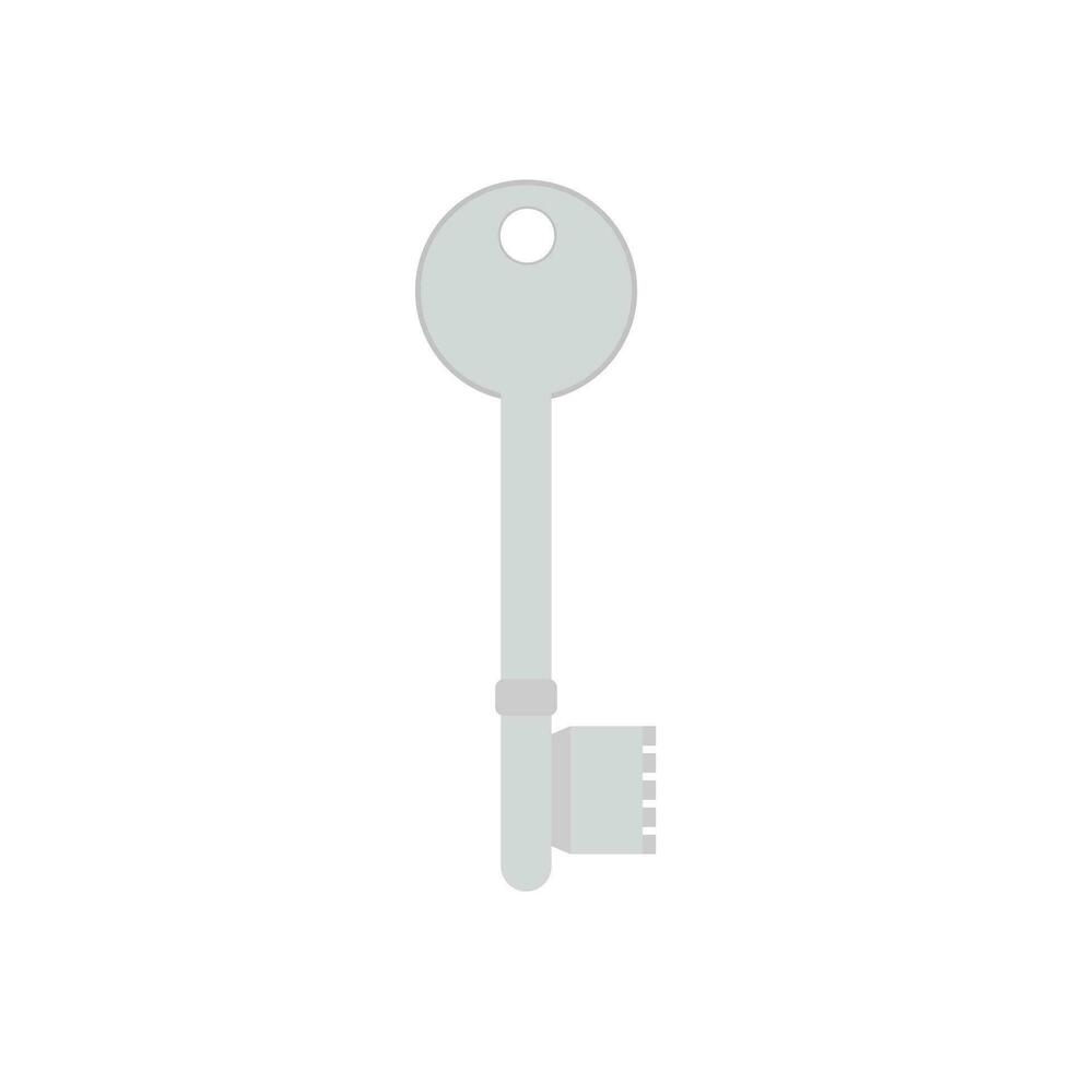 key flat design vector illustration. security system concept represented by key icon. isolated and flat illustration