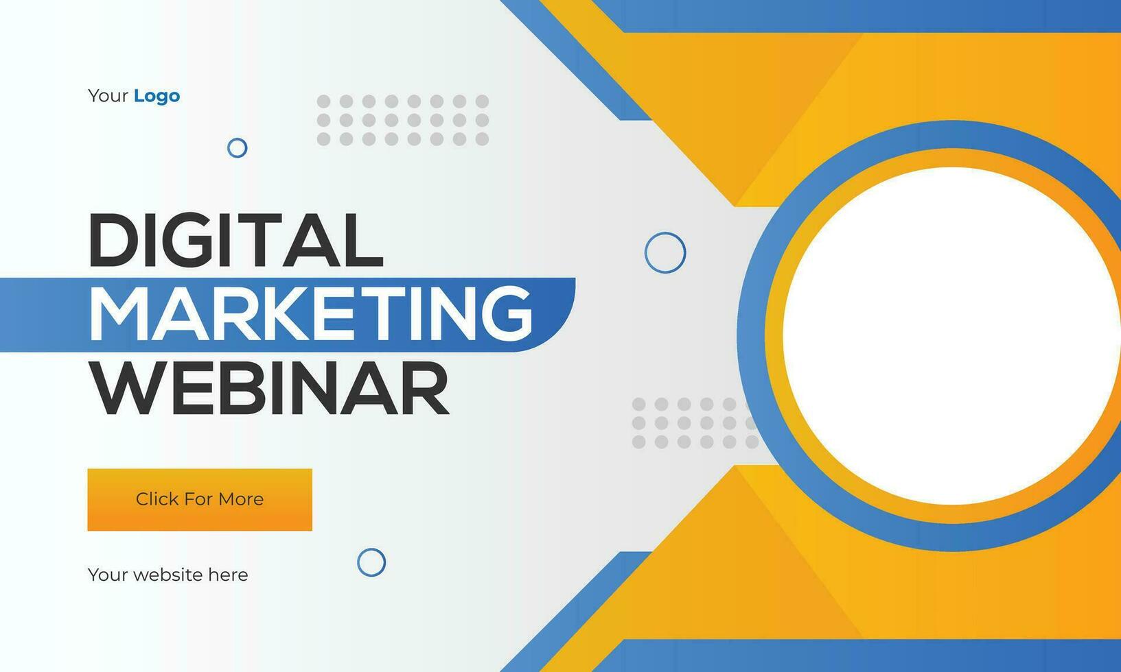 Digital Marketing Webinar Editable Free Video Thumbnail vector