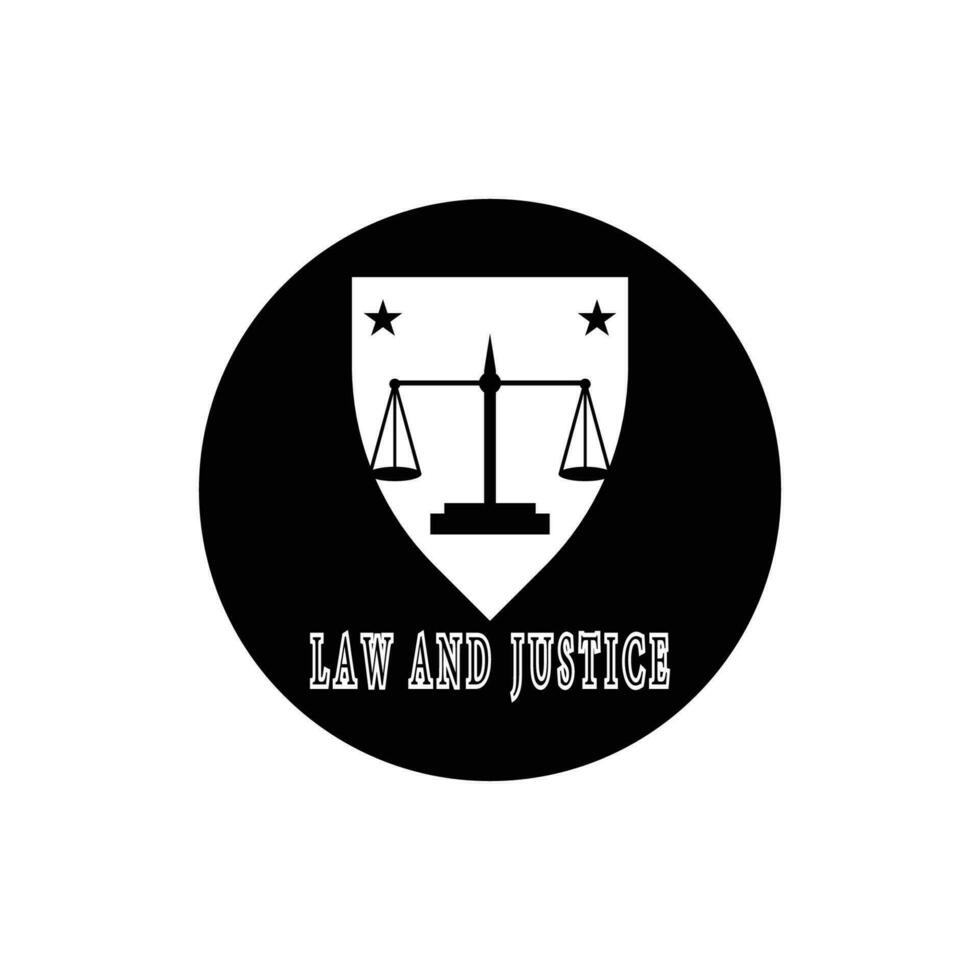 Law And Justice logo vector template illustration