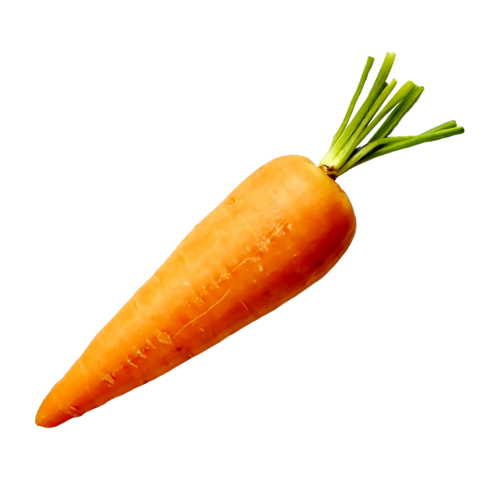 AI generated A top view of a healthy carrot isolated on a transparent background png
